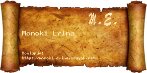 Monoki Erina névjegykártya